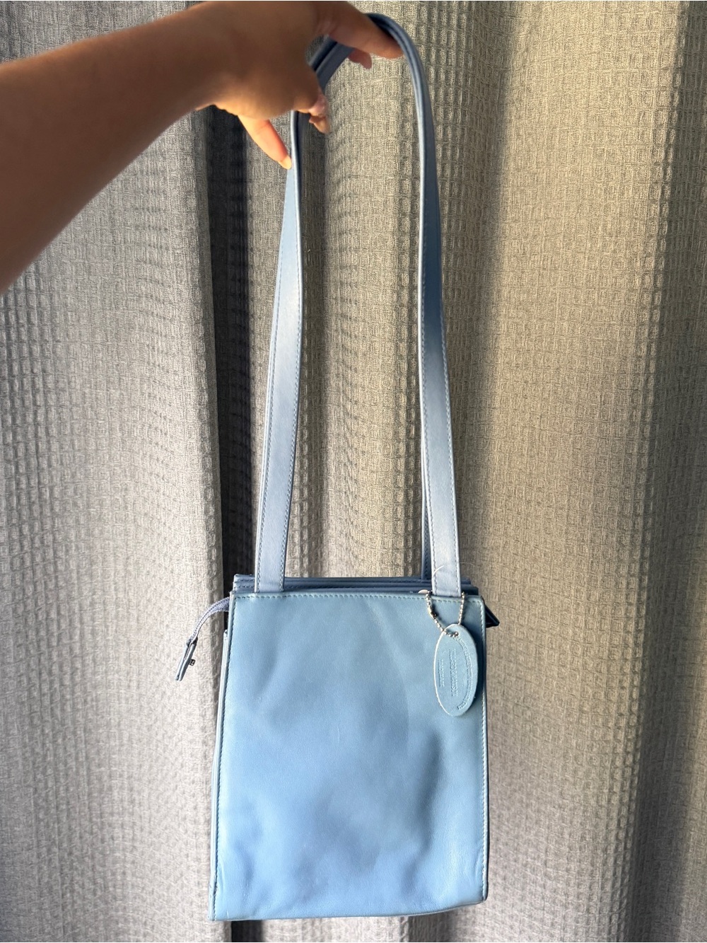 Light Blue Women's Leather Bag